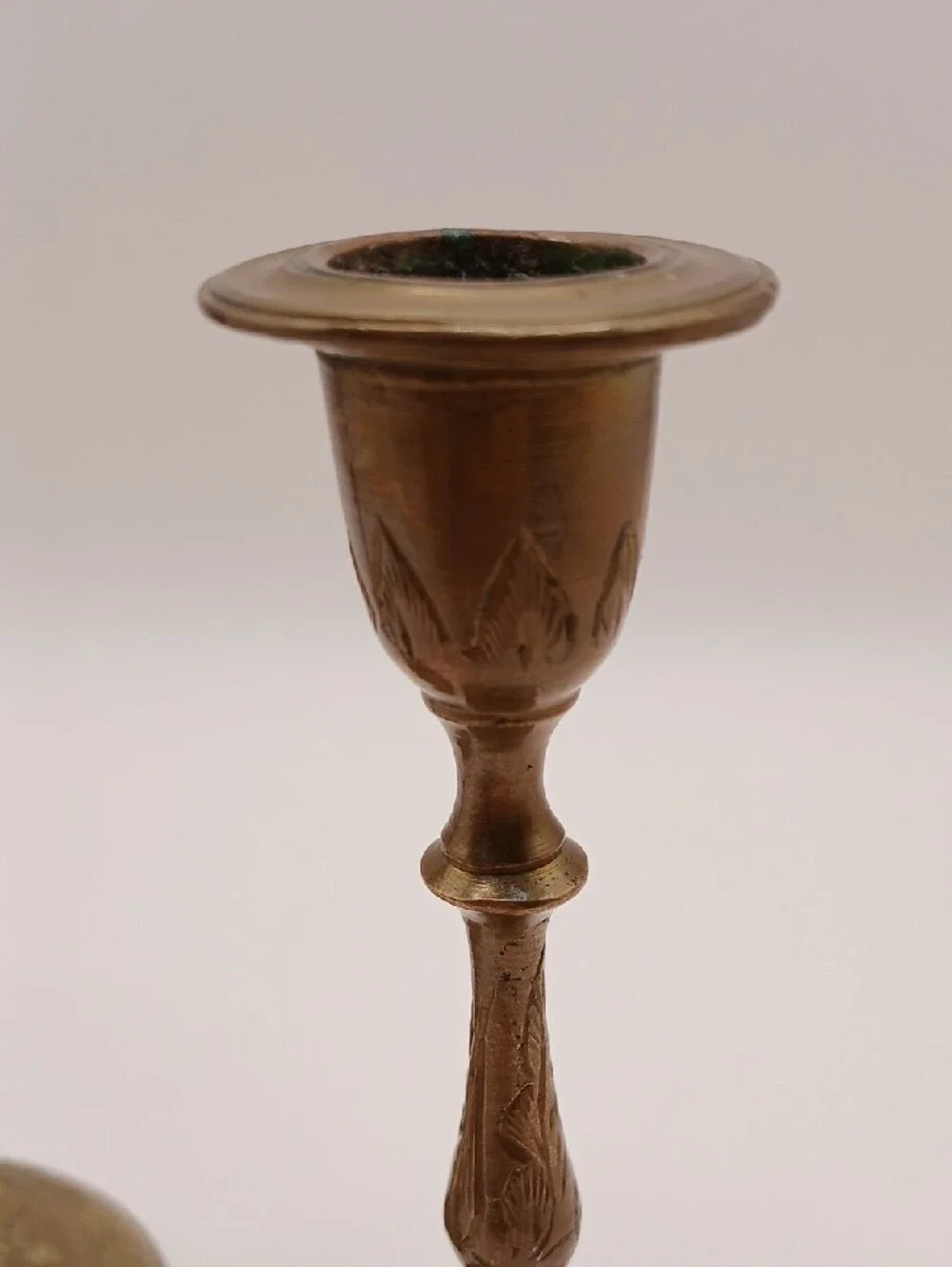 Pair VTG Brass Taper Candle Holders 5
